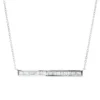 Collier aus 750 Weißgold 30 Diamanten Trapez-Schliff 0,29ct TW-SI/PI L:46cm