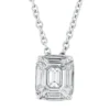 Collier aus 750 Weißgold 9 Diamanten Fanatsy-Schliff 0,38ct TW-SI L:45cm