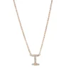 Collier Buchstabe I aus 750 Rotgold 15 Brillanten 0,06ct TW-SI L:43,2cm