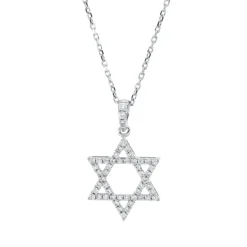 Collier David Stern aus 750 Weißgold 52 Brillanten 0,27ct F-SI L:42cm