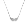 Collier Flügel aus 585 Gold Weißgold mit 42 Diamanten 0.21ct TW-SI 42-45cm