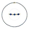 Collier 750 Gelbgold 57 Saphire 16,49ct blau 57 Brillanten 1,16ct F-VSI/SI L:40,6cm