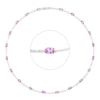 Collier 750 Gold weiß/rot 20 Saphire 11,96ct pink 187 Brillanten 3,4ct TW-VSI/SI