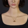 Collier Halskette mit Anhänger Tropfen 20x12mm 585 Gold Gelbgold 45cm glänzend