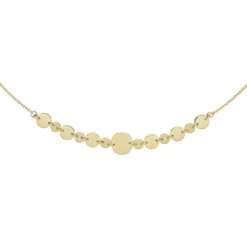 Collier Halskette Rundankerkette mit Plättchen 925 Silber vergoldet glänzend 42-45cm