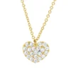 Collier Herz aus 750 Gold Gelbgold 21 Brillanten 0,2ct TW-SI L:42cm