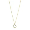 Collier Herz aus 750 Gold Gelbgold 20 Brillanten 0,06ct TW-SI L:45cm