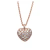 Collier Herz aus 750 Gold Rotgold 52 Brillanten 0,71ct TW-VSI/SI L:41cm