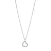 Collier Herz aus 750 Gold Weißgold 20 Brillanten 0,06ct TW-SI L:45cm