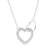 Collier Herz aus 750 Gold Weißgold 20 Brillanten 0,2ct TW-SI L:45cm