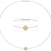 Collier Kette aus Edelstahl mit Anhänger aus 585 Gold Gelbgold mattiert 42cm