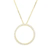 Collier Kreis aus 750 Gold Gelbgold 41 Brillanten 0,27ct TW-SI L:45cm