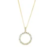 Collier Kreis aus 750 Gold Gelbgold 25 Diamanten 0,76ct TW-SI L:45cm