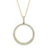 Collier Kreis aus 750 Gold Gelbgold 37 Diamanten 0,81ct TW-SI L:45cm