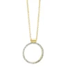 Collier Kreis aus 750 Gold Gelbgold 33 Brillanten 0,27ct TW-SI L:42cm