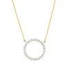 Collier Kreis aus 750 Gold Gelbgold 25 Brillanten 0,44ct I-SI L:45cm