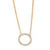 Collier Kreis aus 750 Gold Rotgold 24 Brillanten 0,11ct TW-SI L:45cm