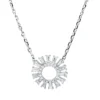 Collier Kreis aus 585 Gold Weißgold 32 Diamanten 0,45ct L:43,2cm