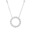 Collier Kreis aus 585 Gold Weißgold 49 Diamanten 1,35ct L:45,7cm