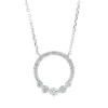 Collier Kreis aus 750 Gold Weißgold 26 Diamanten 0,36ct TW-SI L:45cm