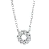 Collier Kreis aus 750 Gold Weißgold 11 Brillanten 0,07ct TW-SI L:45,7cm