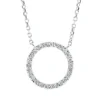 Collier Kreis aus 750 Gold Weißgold 25 Brillanten 0,15ct TW-SI L:45cm