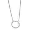 Collier Kreis aus 750 Gold Weißgold 24 Brillanten 0,11ct TW-SI L:45cm