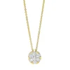 Collier Kreis 750 Gelbgold 6 Brillanten 0,27ct TW-SI 1 Brillant 0,1ct TW-SI L:45cm