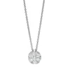 Collier Kreis 750 Weißgold 6 Brillanten 0,27ct TW-SI 1 Brillant 0,1ct TW-SI L:45cm