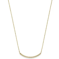 Collier Mittelteil Anhänger in Bogenform 585 Gold Gelbgold 45cm