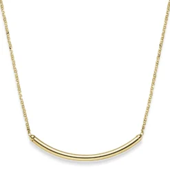 Collier Mittelteil Anhänger in Bogenform 585 Gold Gelbgold 45cm