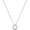 Collier Ø10,5mm Kreis 750 Gold Weißgold mit 18 Diamant-Brillanten 0,20ct. TW-SI