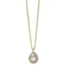 Collier Tropfen aus 750 Gold Gelbgold 20 Brillanten 0,18ct TW-SI L:42cm