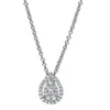 Collier Tropfen aus 585 Gold Weißgold 31 Diamanten 0,24ct TW-SI L:45cm
