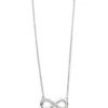 Collier Unendlichkeit Halskette mit Anhänger 925 Silber mit Zirkonia 41 cm