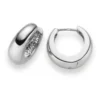 Creole Creolen 13,5x5,5mm 750 Gold Weißgold Ohrringe Ohrschmuck rund
