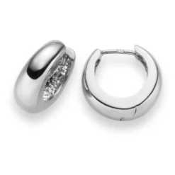 Creole Creolen 13,5x5,5mm 750 Gold Weißgold Ohrringe Ohrschmuck rund