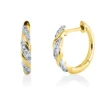 Creolen aus 750 Gelbgold 26 Brillanten 0,07ct TLB-SI 12,5x2,5mm Fassung rhodiniert