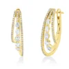 Creolen aus 750 Gelbgold 110 Diamanten Fanatsy-Schliff 0,74ct TW-SI/PI 21,4x5,7mm