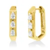 Creolen aus 585 Gelbgold 6 Diamanten Tropfen-Schliff 0,46ct TW-SI 18x3,8mm