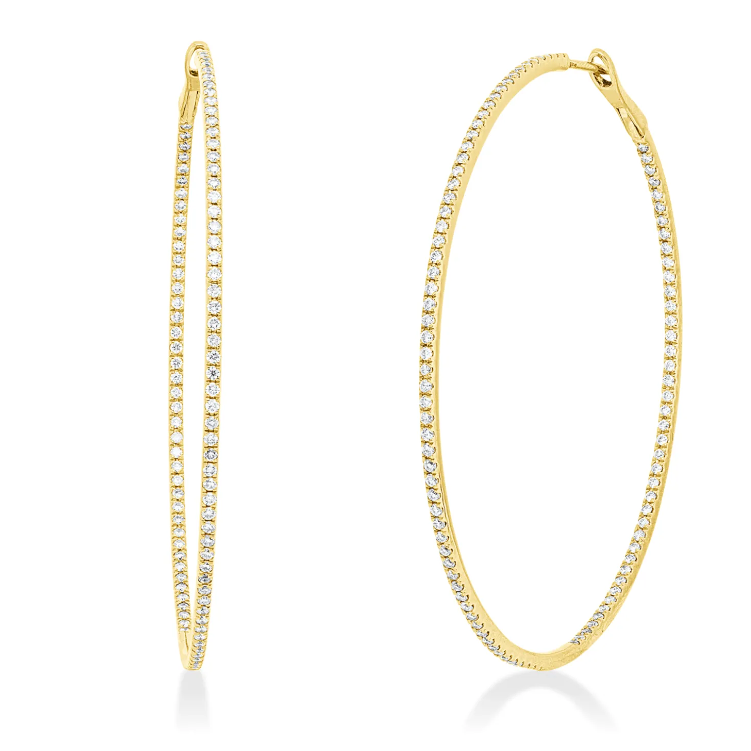 Creolen aus 750 Gold Gelbgold 202 Brillanten 1,04ct TW-SI 51,5x1,3mm