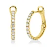 Creolen aus 750 Gold Gelbgold 22 Brillanten 0,32ct TW-SI 16,2x1,8mm