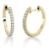 Creolen aus 750 Gold Gelbgold 28 Brillanten 0,36ct TW-SI 17,3x1,6mm