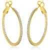 Creolen aus 750 Gold Gelbgold 116 Brillanten 0,88ct TW-VSI 32,9x1,6mm