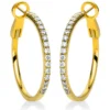 Creolen aus 750 Gold Gelbgold 34 Brillanten 0,99ct TW-VSI 32,7x2mm