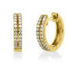 Creolen aus 750 Gold Gelbgold 48 Brillanten 0,29ct W-SI 13,6x2,9mm