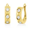 Creolen aus 750 Gold Gelbgold 6 Brillanten 0,29ct TW-SI 12,6x3,8mm