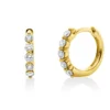 Creolen aus 750 Gold Gelbgold 10 Brillanten 0,27ct TW-PI 11,2x2mm