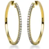 Creolen aus 750 Gold Gelbgold 50 Brillanten 0,7ct TW-SI 30x1,8mm