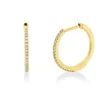 Creolen aus 585 Gold Gelbgold 38 Brillanten 0,08ct TW-PI 13,8x1,3mm